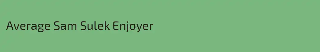 Average Sam Sulek Enjoyer